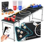 KESSER Spieltisch Bier Pong Tisch, Spiel-Set mit Kartenspiel, 100 Becher & 6...