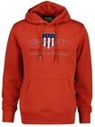 Sweatshirt GANT "Sweatshirt REGULAR ARCHIVE SHIELD HOODIE", Herren, Gr. M, rot (rot