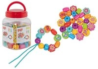 goki GOKI Perlenset Flower Power, Zylinder &Oslash;= 2cm, H= 2,2 cm Spielbausteine