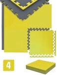 eyepower Fitnessmatte f&uuml;r Zuhause - 1 m&sup2; Trainingsmatte mit Rand - 4 Gro&szlig;e...