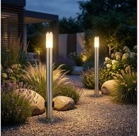 GLOBO LIGHTING LED Au&szlig;en-Stehlampe, Leuchtmittel inklusive, Warmwei&szlig;, 2x...