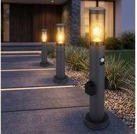GLOBO LIGHTING LED Au&szlig;en-Stehlampe, Leuchtmittel inklusive, Warmwei&szlig;, LED...