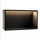 wohnwerk.idee Badregal LED Wandnische 30x60 cm Edelstahl mit Beleuchtung, IP66,