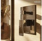 PaulGurkes Unterputzarmatur Messing verchromt, 2-Wege-Umsteller, eckiges Design