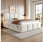 MODFU Polsterbett Gepolstertes Doppelbett mit Kopfteil (Packung, 180x200cm, ohne