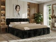 MKS M&Ouml;BEL Polsterbett NIRA Classic (Designerbett mit Bettkasten, skulpturale