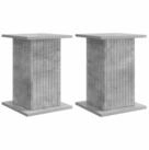 vidaXL Blumenst&auml;nder Pflanzenst&auml;nder 2 stk. Betongrau 30,5 x 30 x 43 cm (2 St)