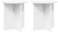 vidaXL Blumenst&auml;nder Pflanzenst&auml;nder 2 Stk. Wei&szlig; &Oslash;40 x 40 cm Holzwerkstoff...