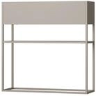 en.casa Blumenkasten, &raquo;Joensuu&laquo; Hochbeet mit Ablage 80 x 80 x 25 cm Stahl Grau