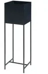 en.casa Blumenst&auml;nder, &raquo;Porsgrunn&laquo; Metall 100 x 30 x 30 cm Schwarz schwarz...