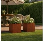 vidaXL Hochbeet vidaXL Garten-Pflanzgef&auml;&szlig; 2 stk. Rostoptik 20 x 20 x 20 cm