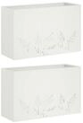 vidaXL Blumentopf Garten-Pflanzgef&auml;&szlig; 2 Stk. Wei&szlig; 80 x 20 x 49 cm (2 St)