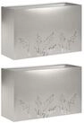 vidaXL Blumentopf Garten-Pflanzgef&auml;&szlig; 2 Stk. Silber 80 x 30 x 49 cm Edelstahl...