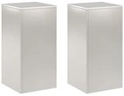 vidaXL Blumenst&auml;nder Pflanzenst&auml;nder 2 pcs Silber 30 x 30 x 60 cm Stahl (2 St)