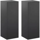 vidaXL Blumenst&auml;nder Pflanzenst&auml;nder 2 pcs Schwarz 30 x 30 x 80 cm Stahl (2...