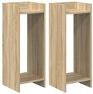 vidaXL Blumenst&auml;nder Pflanzenst&auml;nder 2 Stk. Sonoma-Eiche 30 x 30 x 80 cm (2...