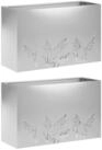 vidaXL Blumentopf Garten-Pflanzgef&auml;&szlig; 2 Stk. Silber 80 x 20 x 49 cm (2 St)