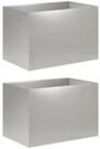 vidaXL Blumentopf Garten-Pflanzgef&auml;&szlig; 2 stk. Silber 60 x 40 x 40 cm Edelstahl...