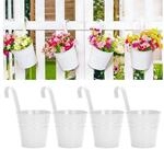 LuxusKollektion Blumentopf H&auml;ngetopf Metall Haken Loch Balkon Fenster...