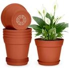 LuxusKollektion Blumentopf Blument&ouml;pfe Untersetzer 6 St&uuml;ck Kunststoff...