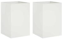 vidaXL Blumentopf Garten-Pflanzgef&auml;&szlig; 2 stk. Wei&szlig; 40 x 40 x 75 cm (2 St)