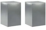 vidaXL Blumenst&auml;nder Pflanzenst&auml;nder 2 pcs Silber 40 x 40 x 60 cm Edelstahl...