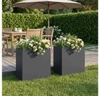 vidaXL Hochbeet vidaXL Garten-Pflanzgef&auml;&szlig; 2 stk. Anthrazit 50 x 30 x 50 cm
