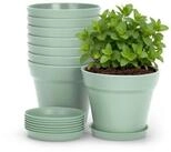 LuxusKollektion Blumentopf Blument&ouml;pfe 8 St&uuml;ck Untersetzer Kunststoff Kakteen