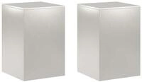vidaXL Blumenst&auml;nder Pflanzenst&auml;nder 2 pcs Silber 40 x 40 x 60 cm Stahl (2 St)