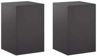 vidaXL Blumenst&auml;nder Pflanzenst&auml;nder 2 pcs Schwarz 40 x 40 x 60 cm Stahl (2...