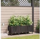 vidaXL Hochbeet vidaXL Garten Blumenk&uuml;bel mit Bew&auml;sserung und R&auml;dern 3 stk....