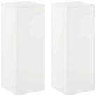 vidaXL Blumenst&auml;nder Pflanzenst&auml;nder 2 pcs Wei&szlig; 30 x 30 x 80 cm Stahl (2 St)