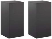 vidaXL Blumenst&auml;nder Pflanzenst&auml;nder 2 pcs Schwarz 40 x 40 x 80 cm Stahl (2...