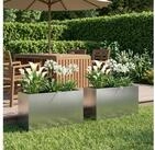 vidaXL Hochbeet vidaXL Garten-Pflanzgef&auml;&szlig; 2 stk. Silber 80 x 40 x 50 cm