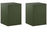 vidaXL Blumenst&auml;nder Pflanzenst&auml;nder 2 pcs Olivgr&uuml;n 30 x 30 x 40 cm Stahl (2...