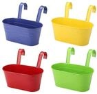 LuxusKollektion Blumentopf H&auml;ngende Blument&ouml;pfe Metall 4er Set 27,5 cm mit...