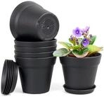 LuxusKollektion Blumentopf Blumentopf 6er Set Plastik &Uuml;bertopf Untersetzer...