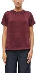 Kurzarmbluse S.OLIVER BLACK LABEL, Damen, Gr. 34, rot (maroon rot), Web,