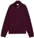 Langarmshirt PUMA "HER STANDARD WINTERIZED HALF-ZIP", Damen, Gr. S, lila (ruby noir),