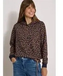 CECIL Kapuzensweatshirt Tunnelzug am Saum braun S (38)
