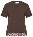 Vila T-Shirt VINORA S/S LACE T-SHIRT - NOOS Coffee Bean