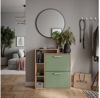 Vicco Schuhkipper Orlando, Goldkraft Eiche/Gr&uuml;n, 80 x 90 cm (1 St)