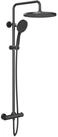 Rainsworth Duschsystem Thermostat, 3 Strahlarten, 25 cm Regendusche, 38 &deg;C