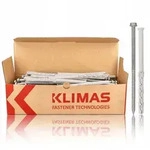 Klimas Fensterrahmenschraube TX mit Flansch+Nylond&uuml;bel, (50 St) 8x120mm