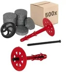 PROTEKTOR Schrauben- und D&uuml;bel-Set D&auml;mmstoffd&uuml;bel &Oslash;10mm, Schlagd&uuml;bel mit