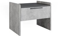 Vicco Sitzbank Roman, Beton/Anthrazit, 53.5 x 41.1 cm mit 1 Schublade (1-St)