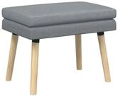 vidaXL Sitzbank Doppellagige Bank Hellgrau 60 x 40 x 46 cm Stoff (1-St)