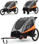 Kinderkraft Fahrradkinderanh&auml;nger NAVA, 3in1 Fahrradanh&auml;nger, Buggy & Jogger,...