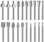 LuxusKollektion Fr&auml;sbohrer Fr&auml;serset 20-tlg Schnitzfr&auml;ser HSS 3 mm Schaft...