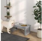 PawHut Futternapf Erh&ouml;hter Hundenapf mit 2 N&auml;pfe Wassernapf 2 x 2000ml,...